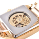 GENOA Automatic Movement 5 ATM Water Resistant Watch with Chain Strap and Butterfly Buckle Clasp in Gold Tone