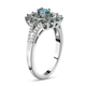 Alexandrite and Natural Cambodian Zircon Ring in Platinum Overlay Sterling Silver 1.11 Ct.