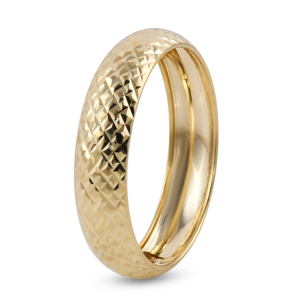 ILIANA 18K Yellow Gold Diamond Cut Band Ring