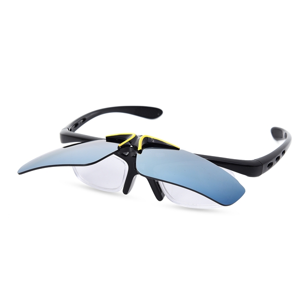 Set of 2 - Double-Layer Clamshell Design Reversible Sunglasses