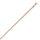 Italian Made Rose Gold Overlay Sterling Silver Barrel Crystal Necklace (Size - 32), Silver Wt. 18.77