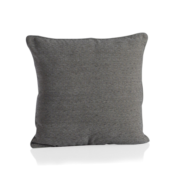 Diamond Pattern Grey Colour Cushion (Size 43x43 Cm)
