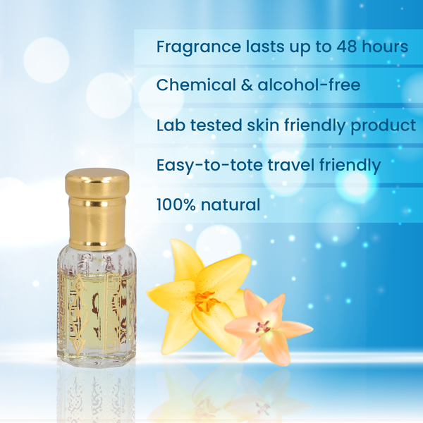 Jaipur Fragrance: 100% Natural Concentrated Perfume - 5ml (Rose)