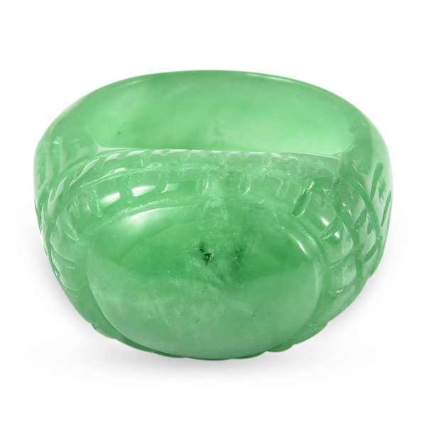 Carved Green Jade Ring 46.25 Ct.
