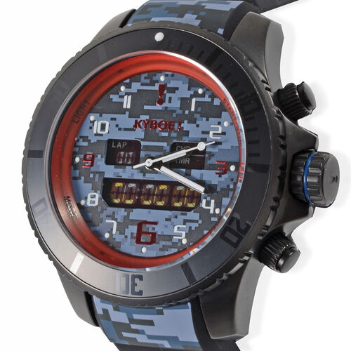 Kyboe Camo Collection Blueberry Hybrid 48MM LED Watch 100M Water