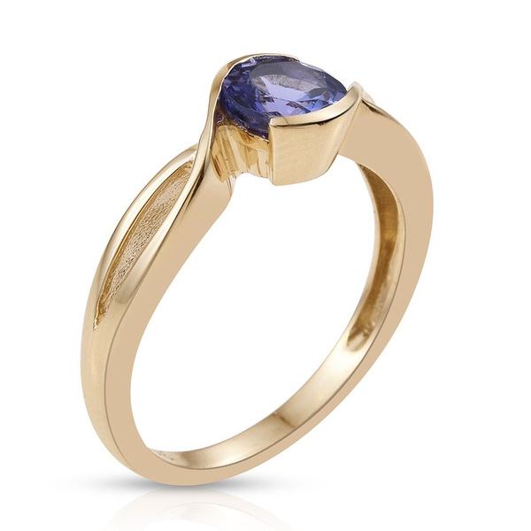9K Y Gold Tanzanite (Rnd) Solitaire Ring 1.150 Ct.