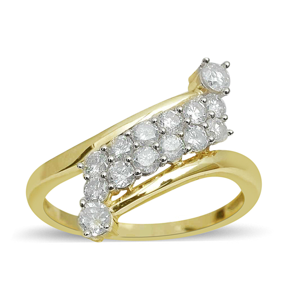 9K Y Gold SGL Certified (GH-I3) Diamond (Rnd) Ring 1.000 Ct.