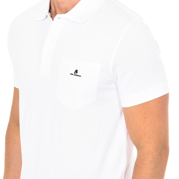 Karl Lagerfeld - Mens Basic Polo Short Sleeve - White Size S