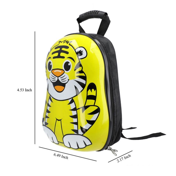 Cute Tiger Kids Backpack (Size 31x23x9cm) - Yellow