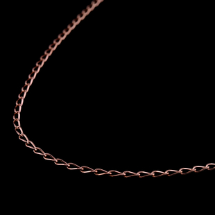 Rose Gold Overlay Sterling Silver Open Link Chain (Size - 24) with Lobster Lock