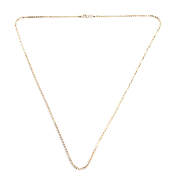 Italian Made-9K Yellow Gold Franco Necklace (Size - 20) with Lobster Clasp