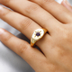 Amethyst Ring in Yellow Gold Overlay Sterling Silver