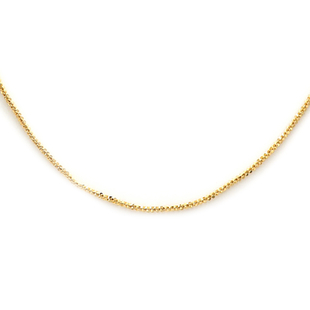Italian Made 9K Yellow Gold Rock Necklace (Size 24)