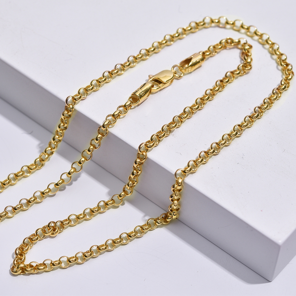 Hatton Garden Close Out Deal - 9K Yellow Gold Belcher Necklace (Size - 20) with Lobster Clasp, Gold Wt 3.80 Grams