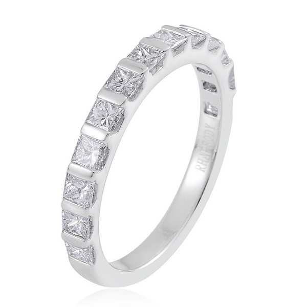 RHAPSODY 950 Platinum 1 Carat IGI Certified Diamond (VS/E-F)  Half Eternity Ring