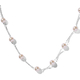 Lustro Stella 2 Piece Set - Cream Pearl Crystal Necklace (Size 18) and Hook Earrings in Sterling Silver