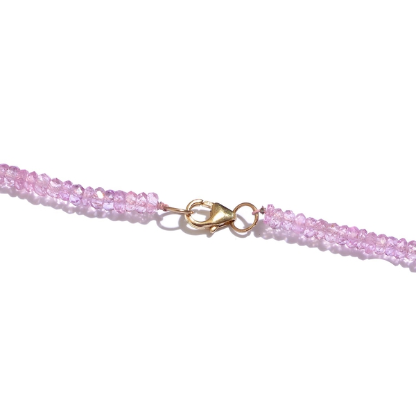 14K Y Gold Pink Sapphire (Rnd) Necklace (Size 18) 41.670 Ct.