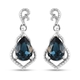 Lustro Stella Montana Crystal Dangling Earrings (with Push Back) in Platinum Overlay Sterling Silver