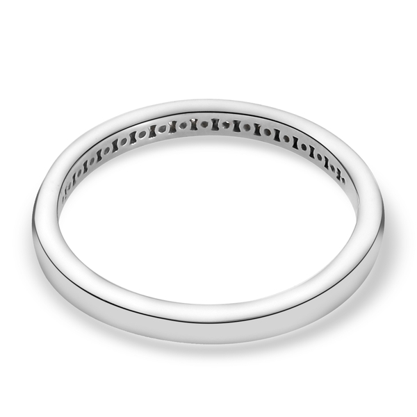RHAPSODY 950 Platinum IGI Certified Diamond (VS-E-F) Half Eternity Band Ring 0.25 Ct.