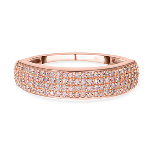 9K Rose Gold Pink Diamond Cluster Ring 0.50 Ct.