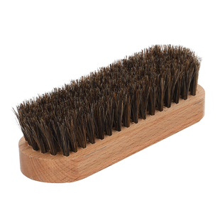 Wooden Horse Hair Shoe Brush - Brown