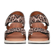 CAPRICE Comfortable Leopard Pattern Flat Sandal (Size 6.5) - Sand