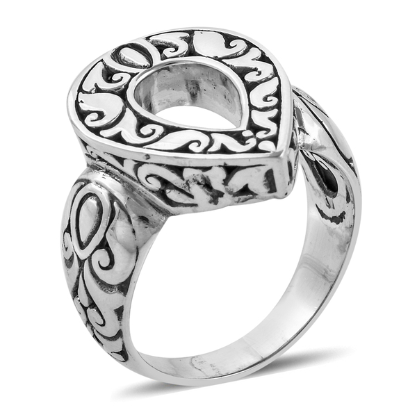 Bali Legacy Collection - Sterling Silver Ring, Silver wt 8.60 Gms.
