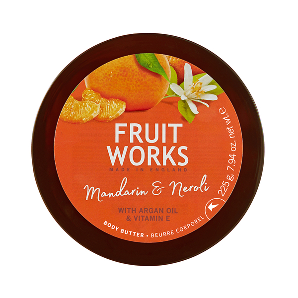 FruitWorks: Mandarin & Neroli Body Butter (With Argan Oil & Vitamin E) - 225g