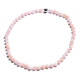 Pink Morganite Beads Necklace (Size 20) with Magnetic Lock in Rhodium Overlay Sterling Silver 216.50