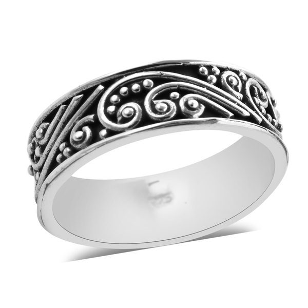 Royal Bali Collection Vines Band Ring in Sterling Silver 3.80 Grams