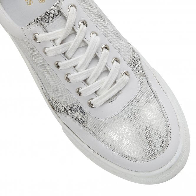 Lotus Stressless Leather Venice Lace-Up Trainers (Size 5) - White
