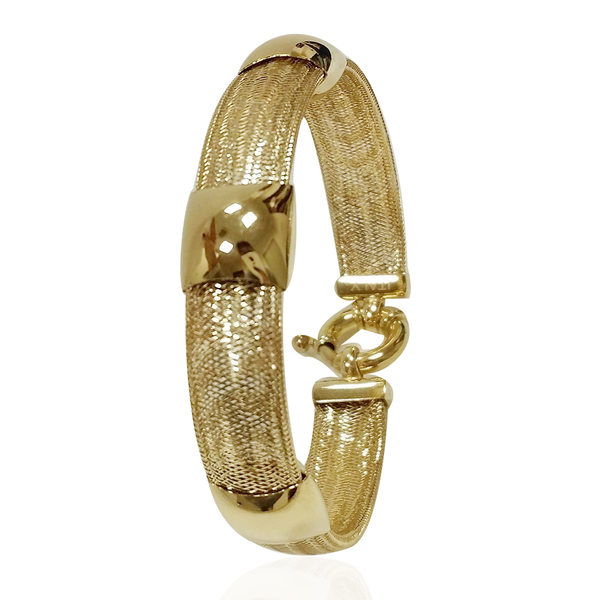 Made in Italy 9K Yellow Gold Designer Inspired Bracelet (Size 7.5), Gold wt 6.58 Gms.