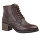 Lotus Amira Lace-Up Heeled Ladies Ankle Boots (Size 5) - Dark Maroon