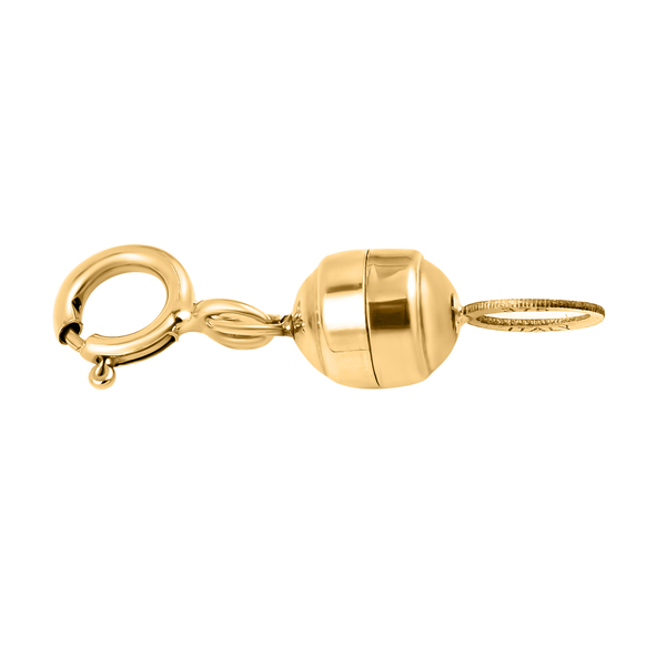 9K Yellow Gold Spring Ring Clasp with Magnetic Lock