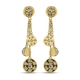 Sundays Child Natural Cambodian Zircon Dangle Earrings (with Push Back) in Yellow Gold Tone 0.89 Ct.