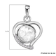 Artisan Crafted Polki Diamond and White Diamond Pendant in Platinum Overlay Sterling Silver 0.31 Ct.