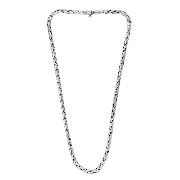 Designer Inspired Sterling Silver Necklace (Size 22), Silver wt 70.79 Gms.