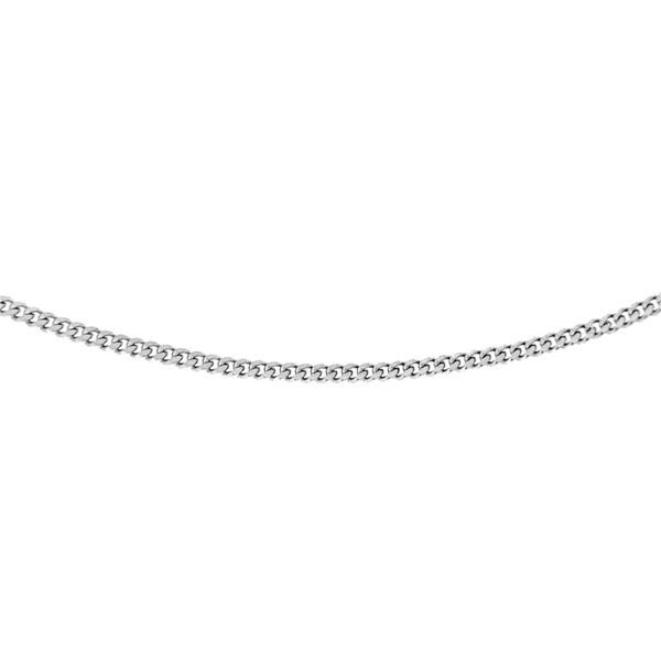 One Time Close Out Deal- Sterling Silver Curb Necklace (Size 18)