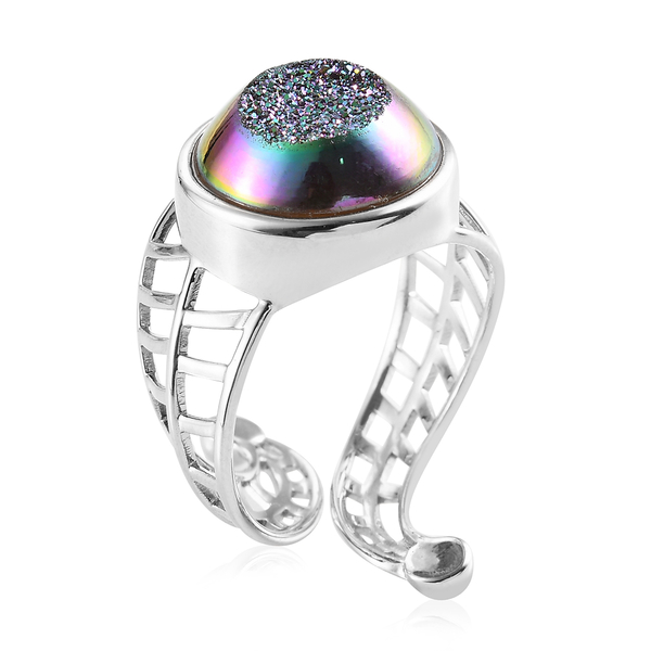Sajen Silver ILLUMINATION Collection - Drusy Agate Ring in Sterling Silver 11.50 Ct.