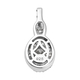 Lustro Stella Platinum Overlay Sterling Silver Pendant Made with Finest CZ 1.30 Ct.