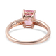 ELANZA Simulated Pink Diamond and Simulated White Diamond Ring in Rose Gold Overlay Sterling Silver 2.67Ct