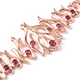 LucyQ Flame Collection - African Ruby (FF) Bracelet (Size 8) in Rose Gold Overlay Sterling Silver 3.88 Ct.