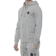 19V69 ITALIA by Alessandro Versace Hooded Zip Front Sweatshirt (Size XL) - Grey