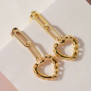 RACHEL GALLEY Amore Collection - 18K Vermeil Yellow Gold Overlay Sterling Silver Heart Paperclip Ear