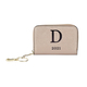 Genuine Leather Alphabet D Wallet with Engraved Message on Back Side (Size 11X7.5X2.5 Cm) - Gold