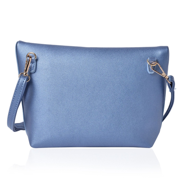 Celia Light Blue Shoulder Bag with Adjustable and Removable Shoulder Strap (Size 26x20x17x7 Cm)