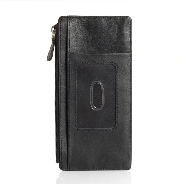Genuine Leather RFID Blocker Black Colour Ladies Wallet