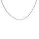 Italian Made Flat Curb Chain Necklace in Sterling Silver 20 Inch
