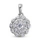 Lustro Stella Platinum Overlay Sterling Silver Pendant Made with Finest CZ 1.36 Ct.
