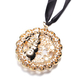 RACHEL GALLEY Simulated Pearl Snowman Baubles Charm in Yellow Gold Tone